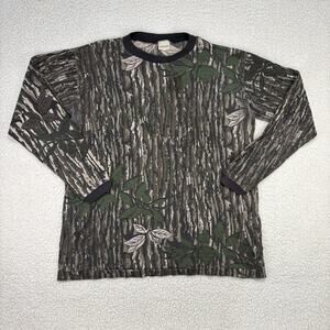 VINTAGE Moss Creek Traders Realtree Camo Shirt XL Single Stitch Grunge 90s Long